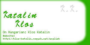 katalin klos business card